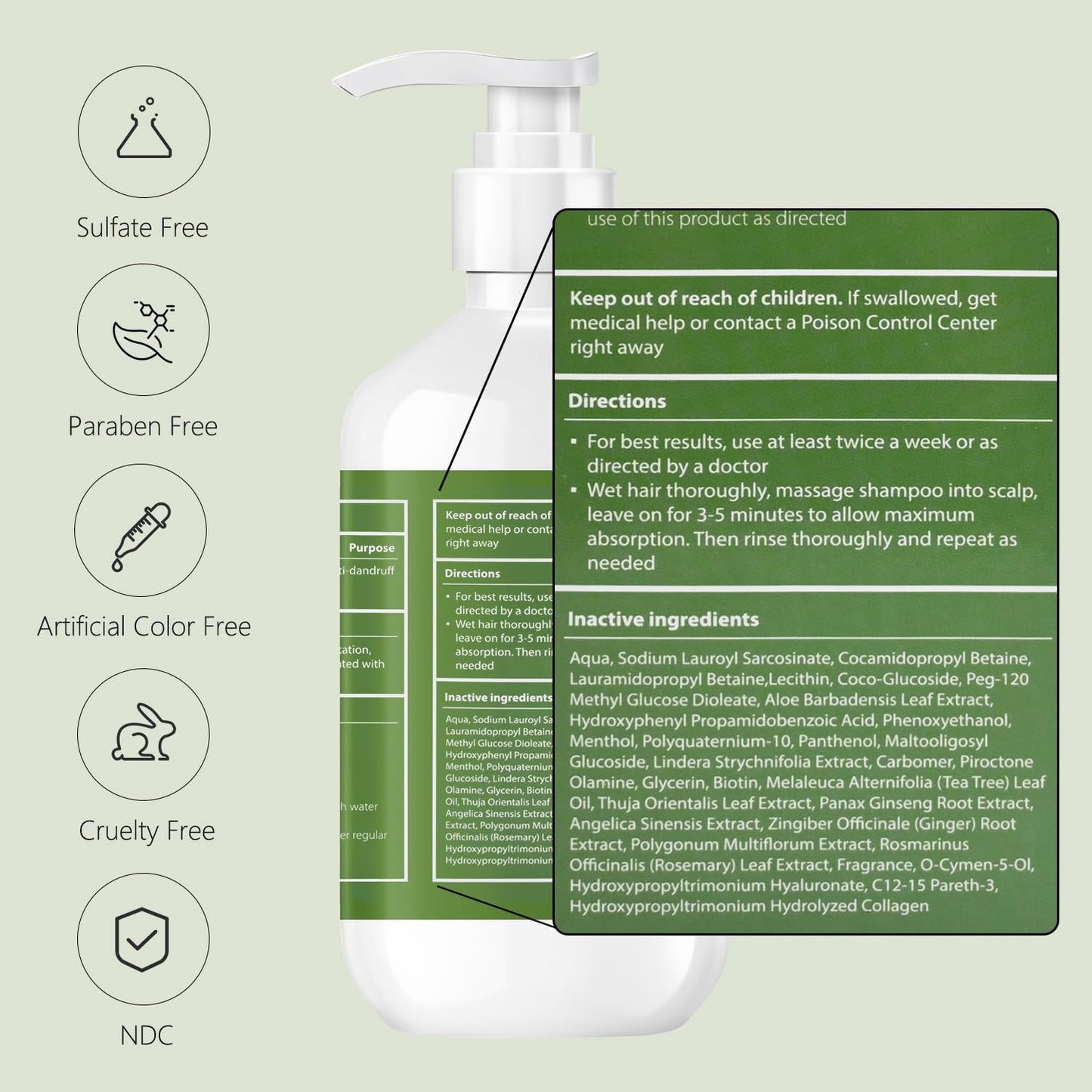 Tea Tree Anti Dandruff Shampoo 300ml / 10.14 fl.oz.