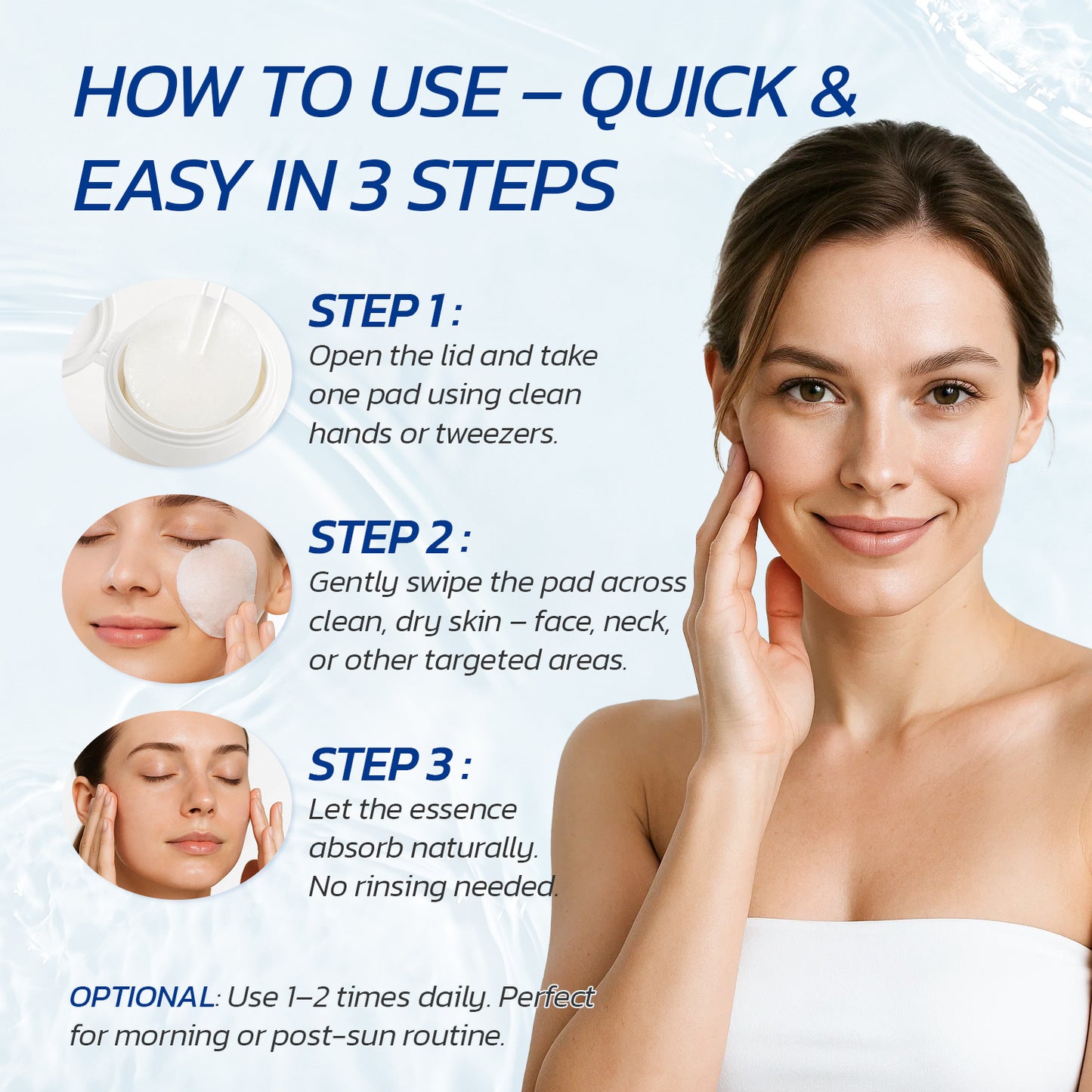 Facial Toner Pads, 110g / 3.88 oz. (125 pads)